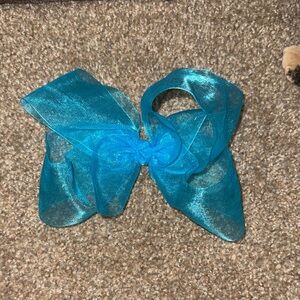 Kids Sheer Teal Hair Bow - Brand Unmarked
